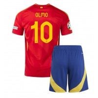 Camiseta España Dani Olmo #10 Primera Equipación Replica Eurocopa 2024 para niños mangas cortas (+ Pantalones cortos)